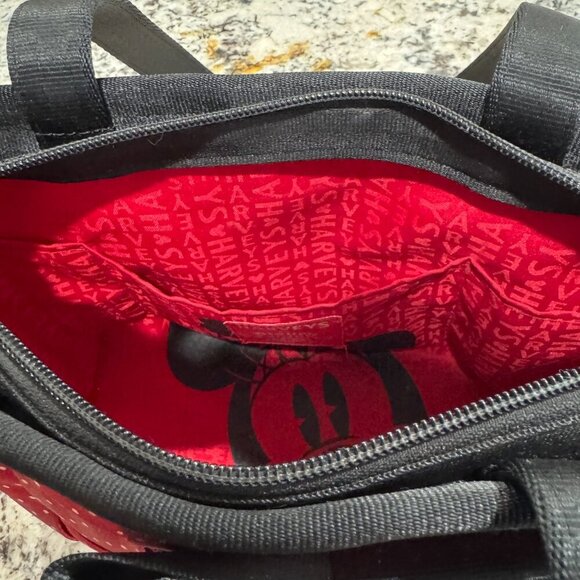 Harveys for Disney Couture Minnie Mouse Red Polka Dot Seatbelt Purse Handles Bow - Picture 5 of 12